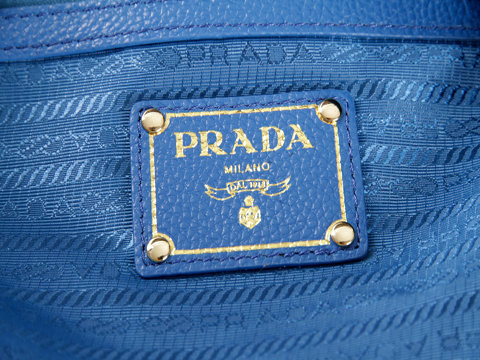 2014 Prada nylon jacquard shoulder bag BR4992 lakeblue - Click Image to Close